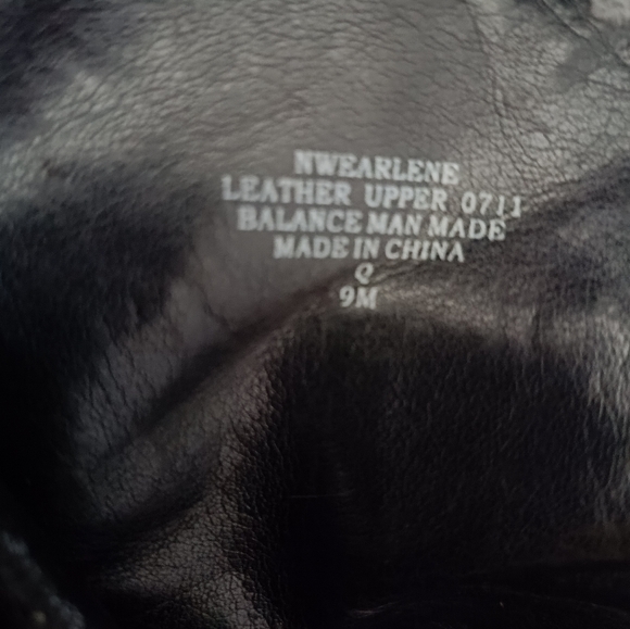 9M👢Nine West Earlene Black Leather Platform Ankle Booties - Picture 9 of 12